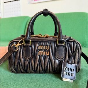Miu Miu Arcadie matelassé nappa leather bag